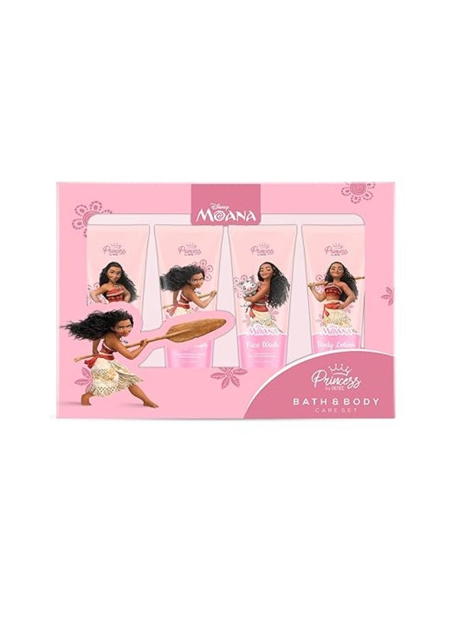 Renee Princess By RENEE Disney Moana Bath & Body Care Combo Set of 4 - Shampoo, Body Wash, Face Wash & Lotion Each 50ml l Soothing, Nourishing l Cruelty-Free l For Pre-Teen Girls - Image 1